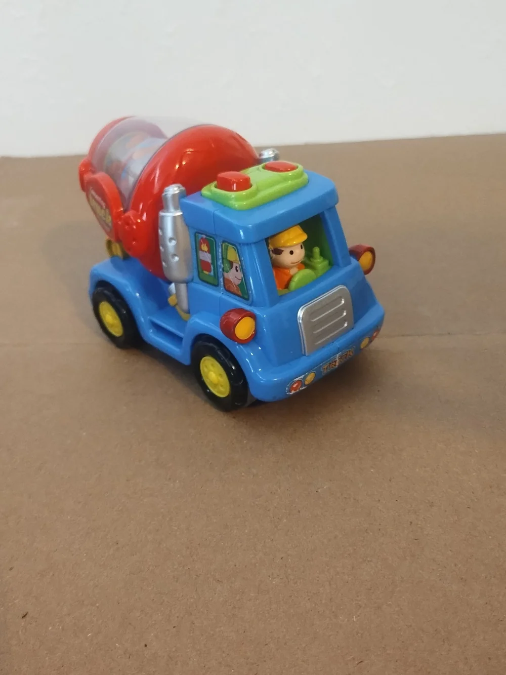Happy professional Cartoon Car Kid Engineers City Crew Friction powered cement